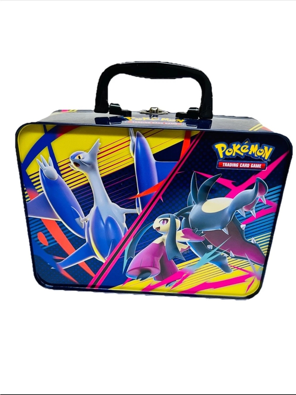 Pokemon TCG 2025 Fall Collector Chest Tin Lunch Box Only And 5 Sticker Sheets